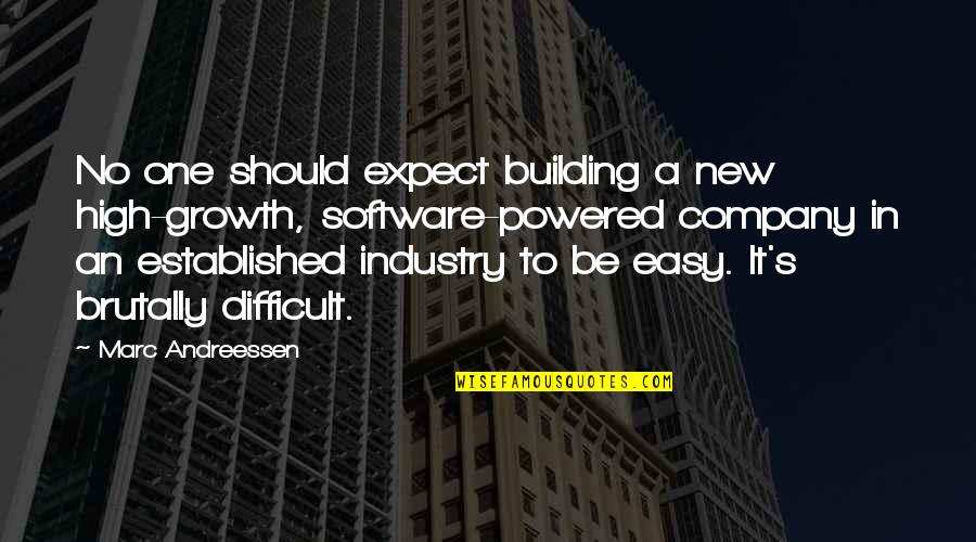 Should Not Expect Quotes By Marc Andreessen: No one should expect building a new high-growth,