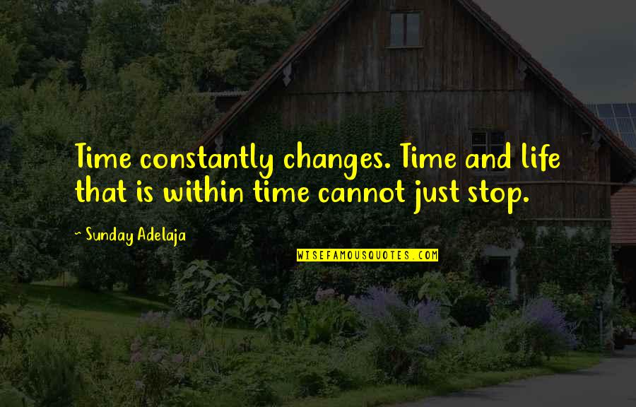 Shouldred Quotes By Sunday Adelaja: Time constantly changes. Time and life that is