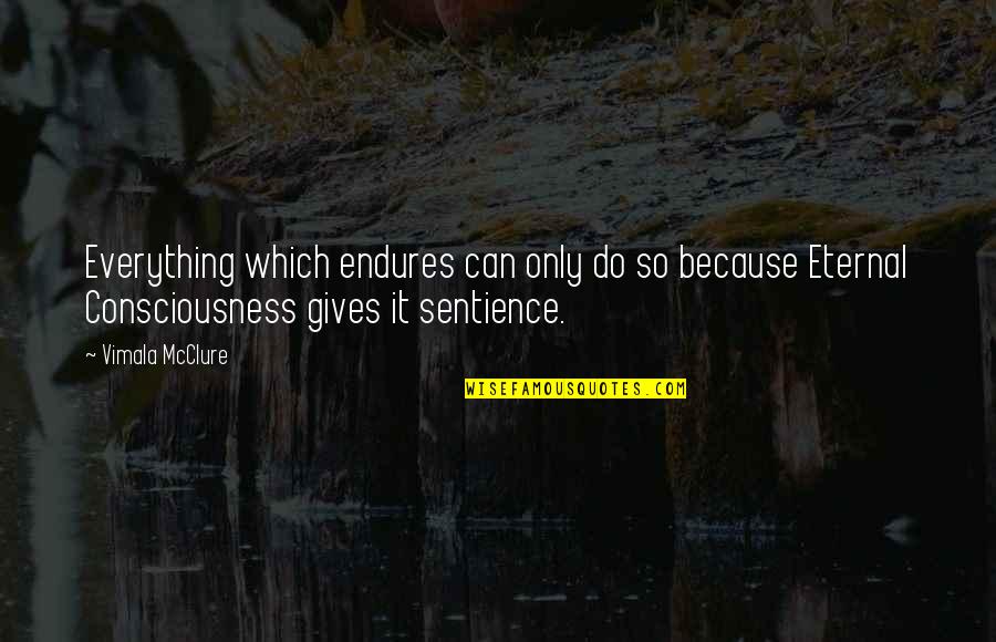 Show Choir Quotes By Vimala McClure: Everything which endures can only do so because