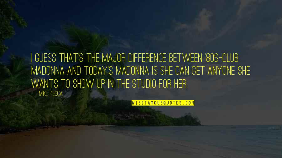 Show Her You Want Her Quotes By Mike Pesca: I guess that's the major difference between '80s-club