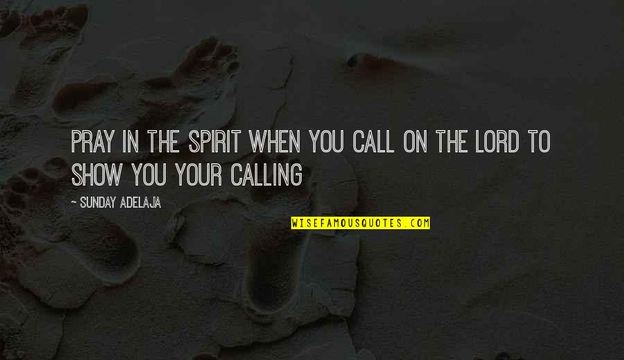 Show Life Quotes By Sunday Adelaja: Pray in the spirit when you call on