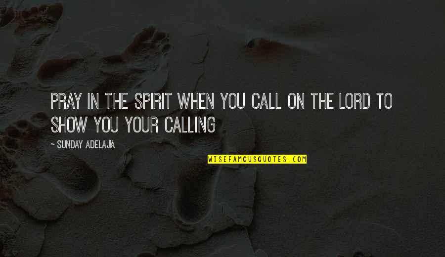 Show Life Quotes By Sunday Adelaja: Pray in the spirit when you call on Show Life Quotes By Sunday Adelaja: Pray in the spirit when you call on
