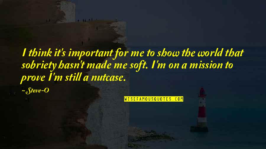 Show Me Off To The World Quotes By Steve-O: I think it's important for me to show