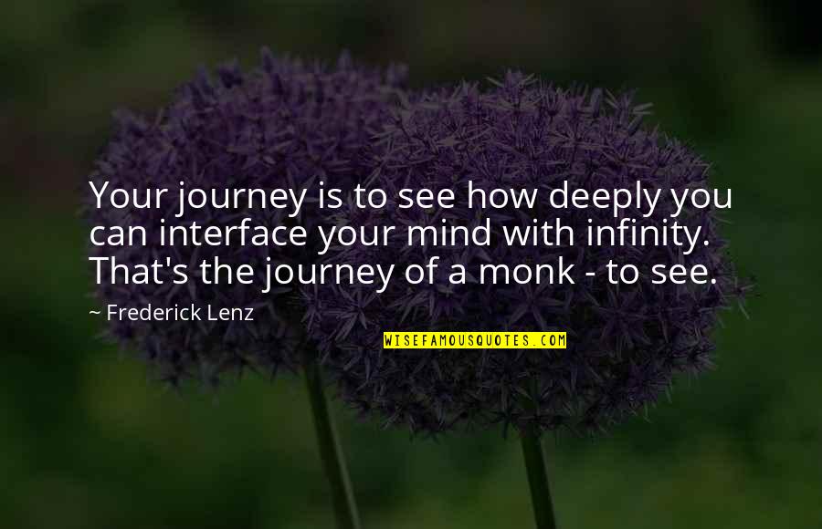 Showing Attitude To Gf Quotes By Frederick Lenz: Your journey is to see how deeply you