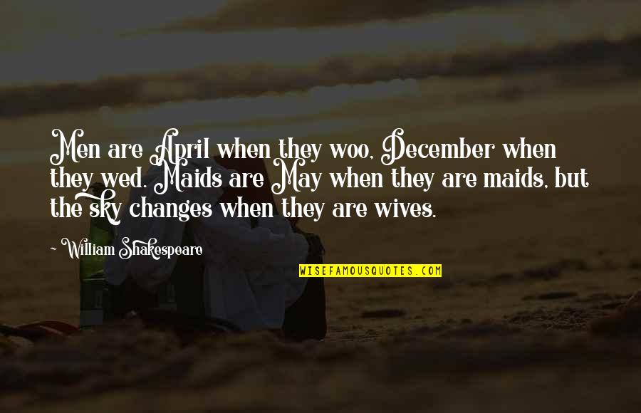 Showing Me You Care Quotes By William Shakespeare: Men are April when they woo, December when
