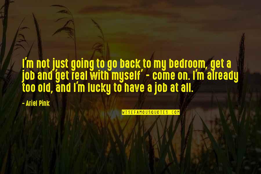 Showork Quotes By Ariel Pink: I'm not just going to go back to