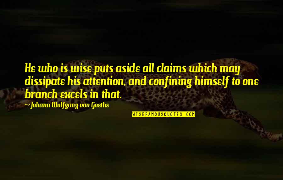 Showorks Quotes By Johann Wolfgang Von Goethe: He who is wise puts aside all claims