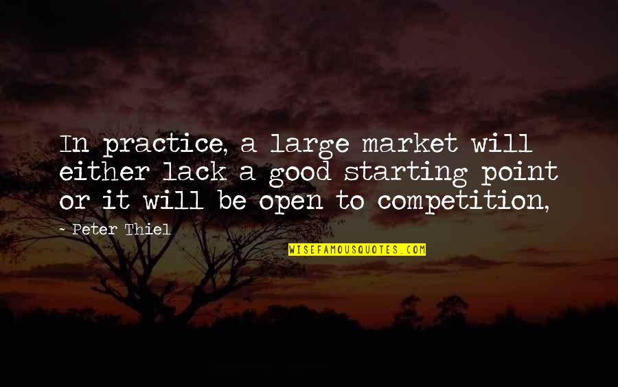 Showtime Shameless Quotes By Peter Thiel: In practice, a large market will either lack