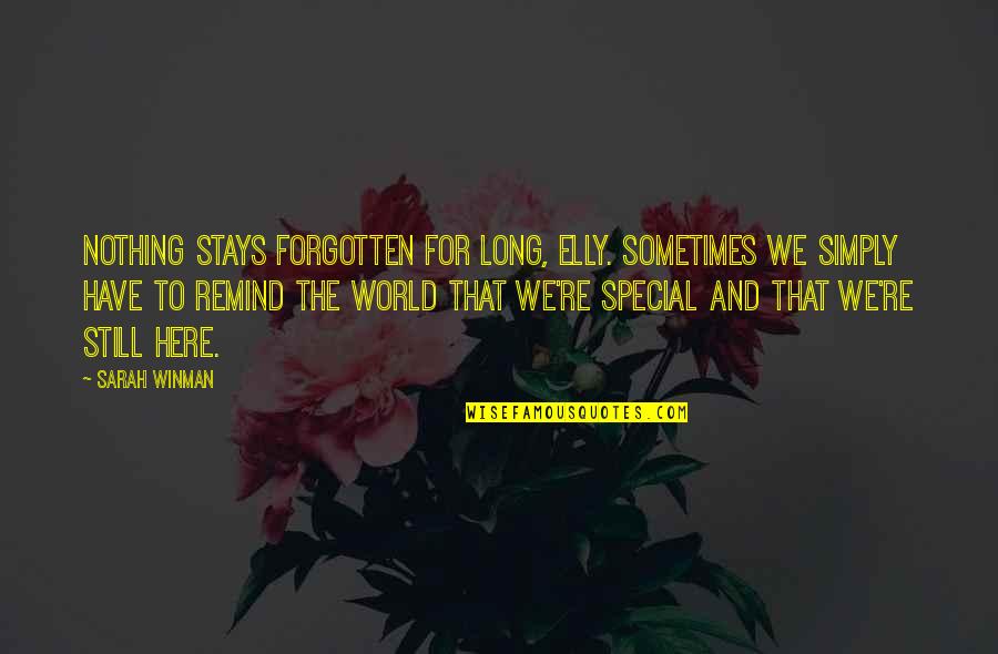 Shpock Download Quotes By Sarah Winman: Nothing stays forgotten for long, Elly. Sometimes we Shpock Download Quotes By Sarah Winman: Nothing stays forgotten for long, Elly. Sometimes we