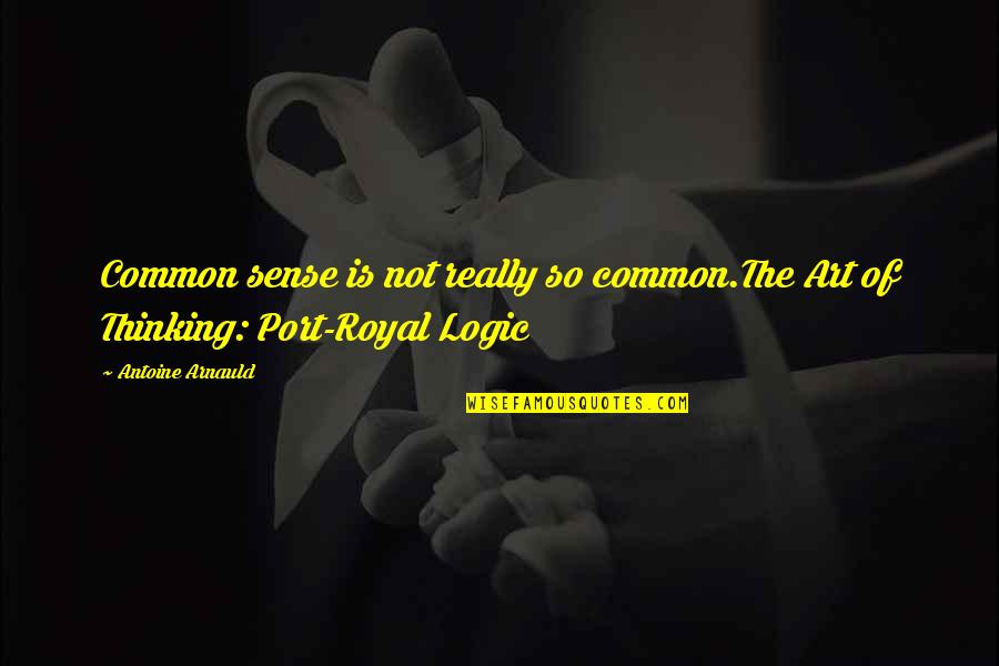 Shreaks Quotes By Antoine Arnauld: Common sense is not really so common.The Art