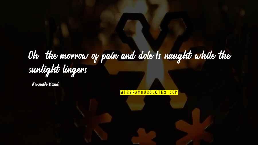 Shreekumar Birthplace Quotes By Kenneth Rand: Oh, the morrow of pain and dole Is