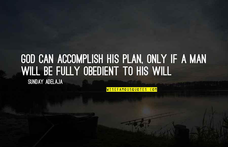 Shreiked Quotes By Sunday Adelaja: God can accomplish His plan, only if a