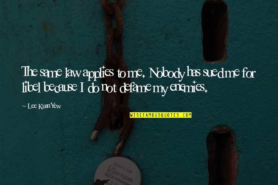 Shrek And Fiona Quotes By Lee Kuan Yew: The same law applies to me. Nobody has