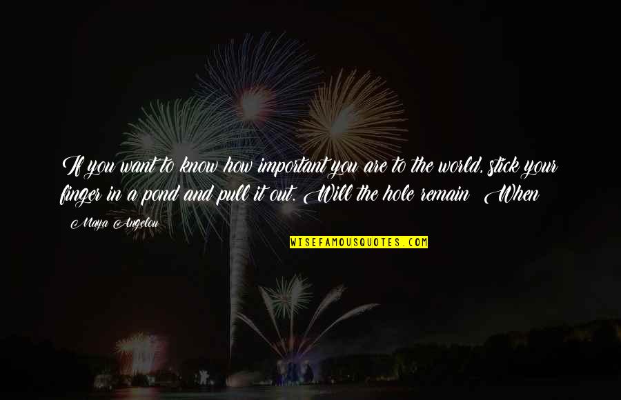 Shrewkit Warrior Quotes By Maya Angelou: If you want to know how important you Shrewkit Warrior Quotes By Maya Angelou: If you want to know how important you
