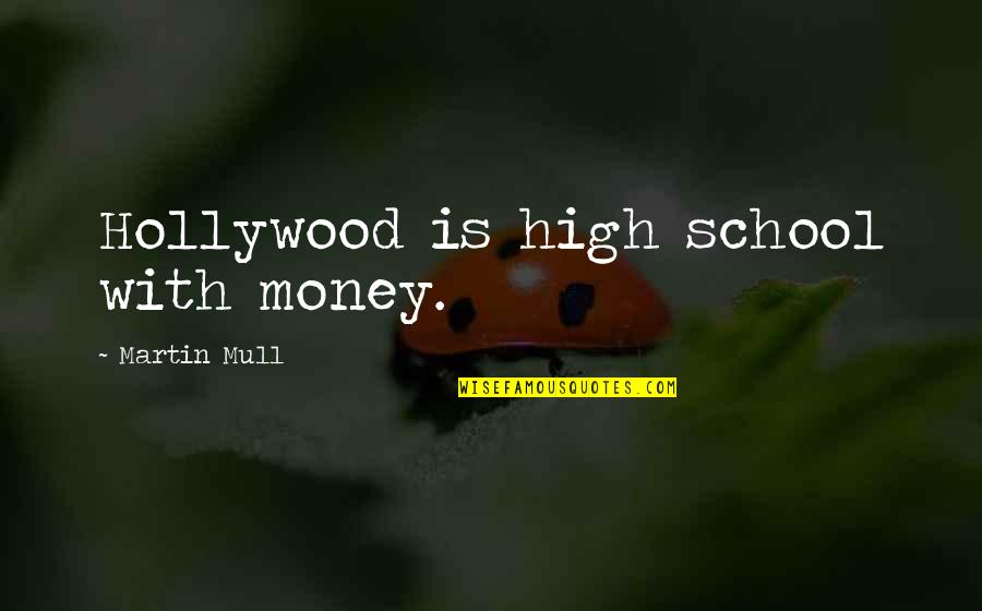 Shri Matajis Quotes By Martin Mull: Hollywood is high school with money.