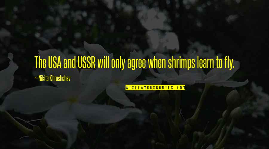 Shrimp's Quotes By Nikita Khrushchev: The USA and USSR will only agree when