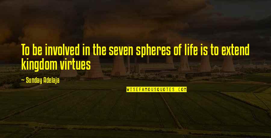 Shrotriya Quotes By Sunday Adelaja: To be involved in the seven spheres of