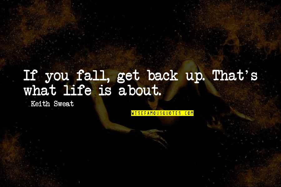 Shubhraji Quotes By Keith Sweat: If you fall, get back up. That's what