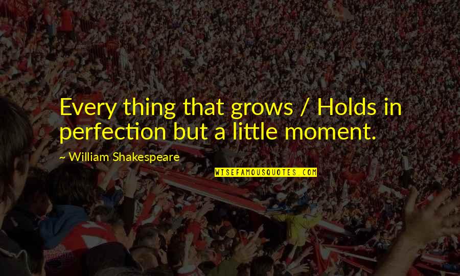 Shuddering Quotes By William Shakespeare: Every thing that grows / Holds in perfection Shuddering Quotes By William Shakespeare: Every thing that grows / Holds in perfection