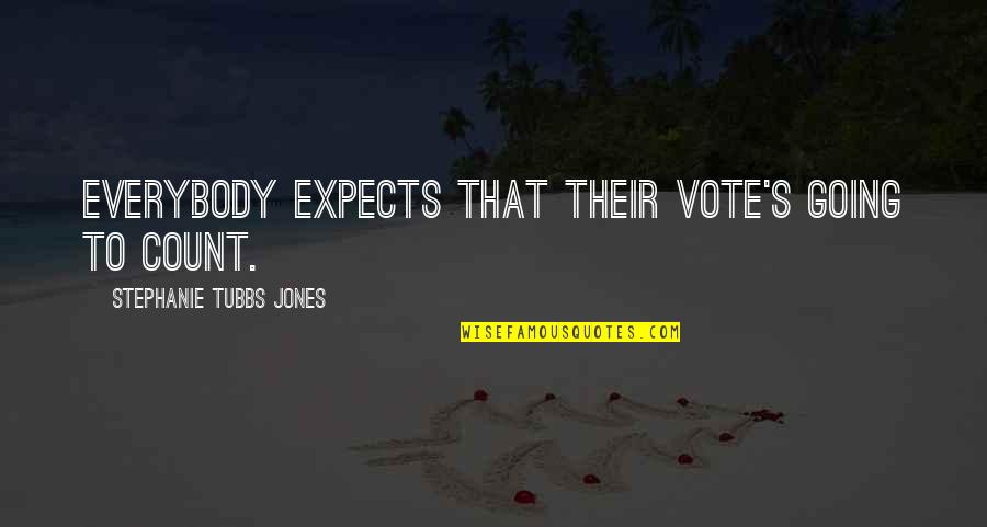 Shurikenjutsu Quotes By Stephanie Tubbs Jones: Everybody expects that their vote's going to count. Shurikenjutsu Quotes By Stephanie Tubbs Jones: Everybody expects that their vote's going to count.