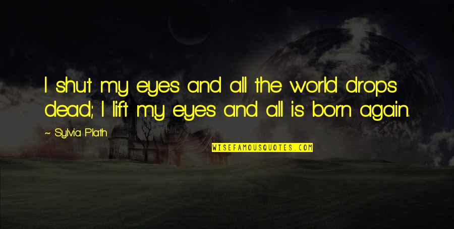 Shut The World Quotes By Sylvia Plath: I shut my eyes and all the world