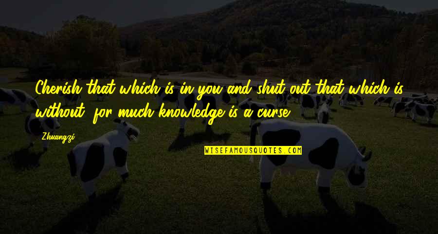 Shut You Out Quotes By Zhuangzi: Cherish that which is in you and shut