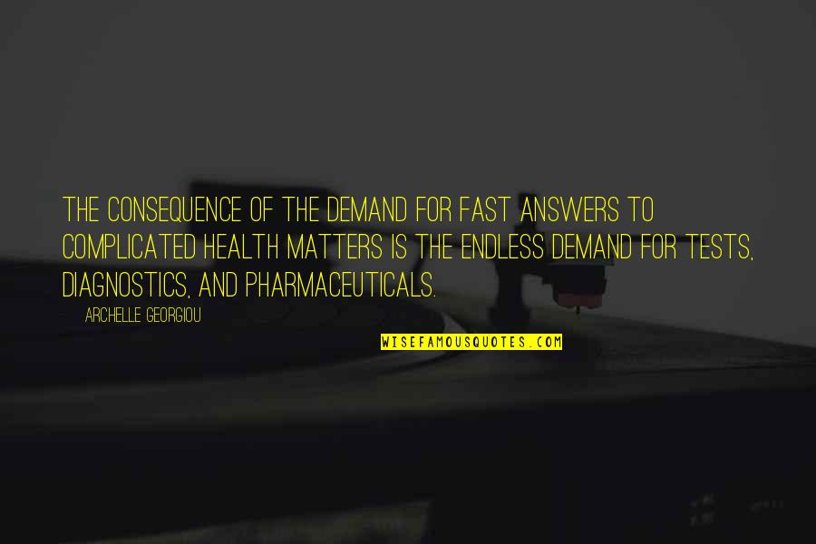 Shuu Maiko Quotes By Archelle Georgiou: The consequence of the demand for fast answers