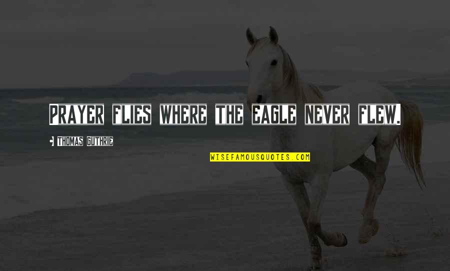 Shy Smiles Quotes By Thomas Guthrie: Prayer flies where the eagle never flew.