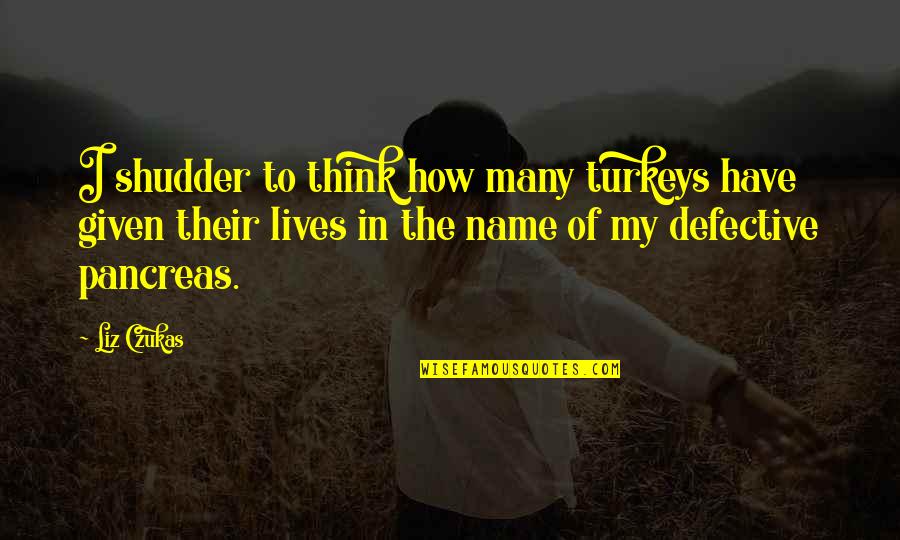 Shylin Duncan Quotes By Liz Czukas: I shudder to think how many turkeys have