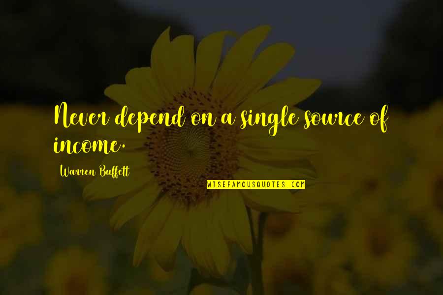 Shylock Being A Jew Quotes By Warren Buffett: Never depend on a single source of income.