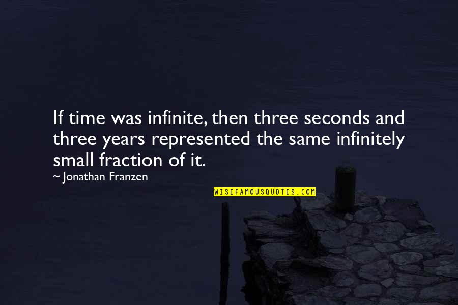 Shylock Famous Quotes By Jonathan Franzen: If time was infinite, then three seconds and Shylock Famous Quotes By Jonathan Franzen: If time was infinite, then three seconds and