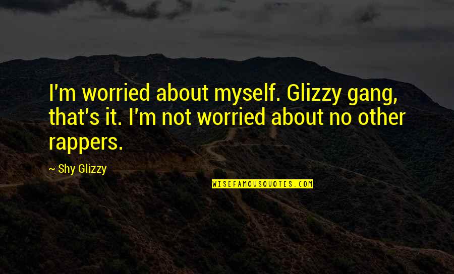 Shy's Quotes By Shy Glizzy: I'm worried about myself. Glizzy gang, that's it.