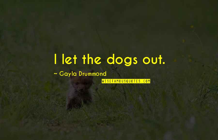 Siberian Birds Quotes By Gayla Drummond: I let the dogs out.