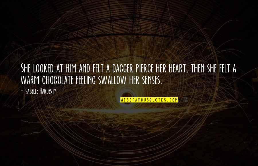 Siberian Hellhole Quotes By Isabelle Hardesty: She looked at him and felt a dagger Siberian Hellhole Quotes By Isabelle Hardesty: She looked at him and felt a dagger