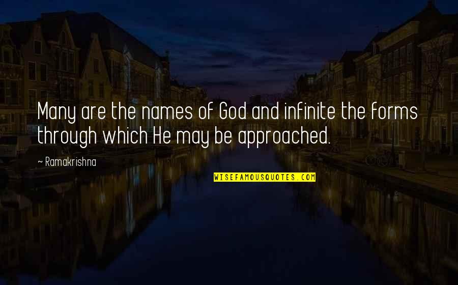 Sibona Camomilla Quotes By Ramakrishna: Many are the names of God and infinite
