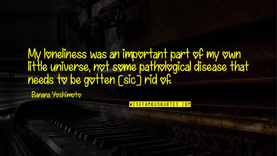 Sic In A Quotes By Banana Yoshimoto: My loneliness was an important part of my