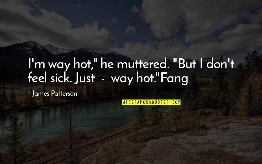 Sick But Funny Quotes By James Patterson: I'm way hot," he muttered. "But I don't