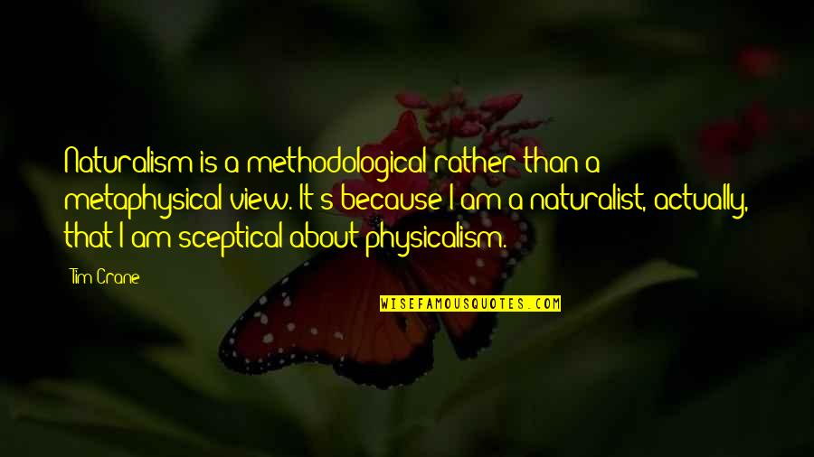 Sick Of Being Nice Quotes By Tim Crane: Naturalism is a methodological rather than a metaphysical