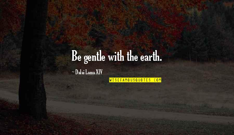 Sick Perverted Quotes By Dalai Lama XIV: Be gentle with the earth.