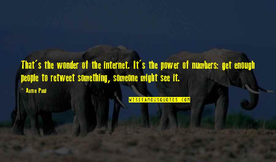 Sickan Kari Quotes By Aaron Paul: That's the wonder of the internet. It's the Sickan Kari Quotes By Aaron Paul: That's the wonder of the internet. It's the