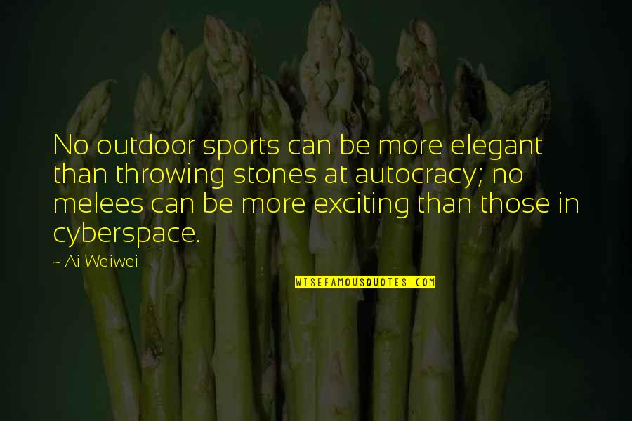 Sid Luckman Quotes By Ai Weiwei: No outdoor sports can be more elegant than