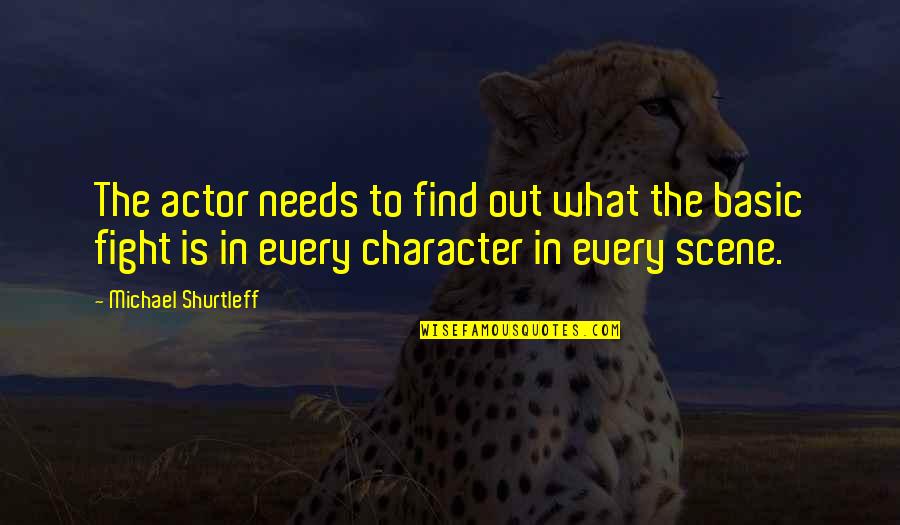 Sid Sriram Song Quotes By Michael Shurtleff: The actor needs to find out what the