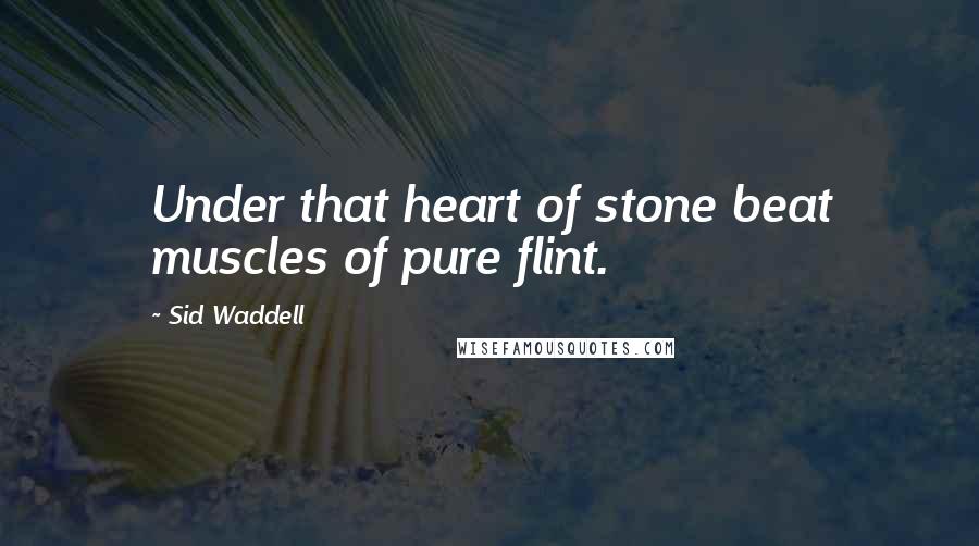 Sid Waddell quotes: Under that heart of stone beat muscles of pure flint.