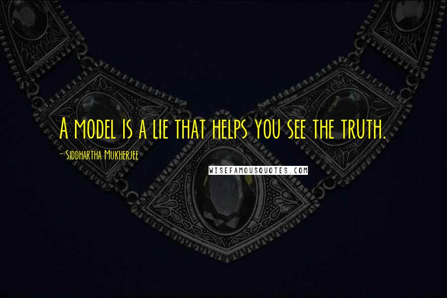 Siddhartha Mukherjee quotes: A model is a lie that helps you see the truth.