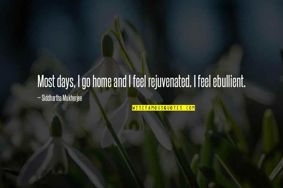Siddhartha Quotes By Siddhartha Mukherjee: Most days, I go home and I feel Siddhartha Quotes By Siddhartha Mukherjee: Most days, I go home and I feel