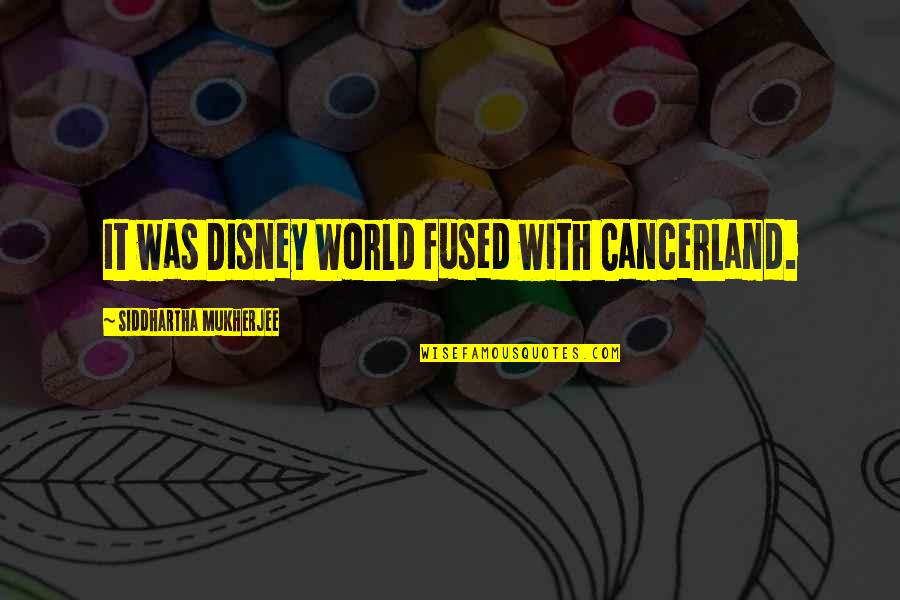Siddhartha Quotes By Siddhartha Mukherjee: It was Disney World fused with Cancerland. Siddhartha Quotes By Siddhartha Mukherjee: It was Disney World fused with Cancerland.