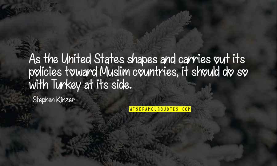 Side And Side Quotes By Stephen Kinzer: As the United States shapes and carries out