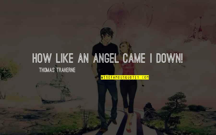 Side Effects Of Drugs Quotes By Thomas Traherne: How like an angel came I down!