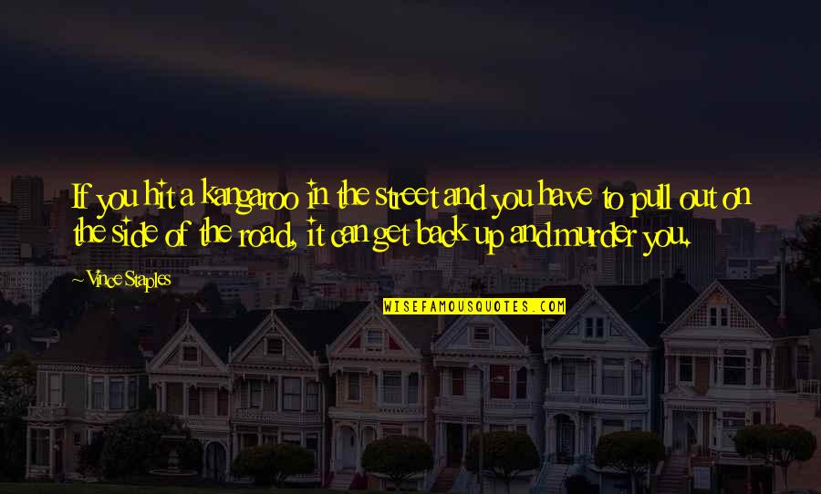 Side Street Quotes By Vince Staples: If you hit a kangaroo in the street Side Street Quotes By Vince Staples: If you hit a kangaroo in the street