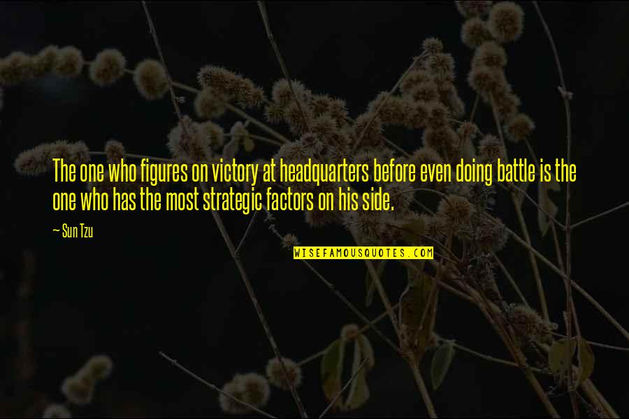 Side Sun Quotes By Sun Tzu: The one who figures on victory at headquarters